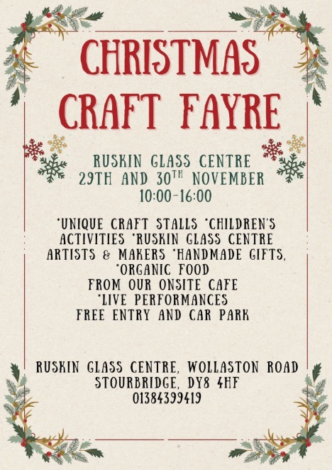 Ruskin Glass Centre - Christmas Craft Fayre